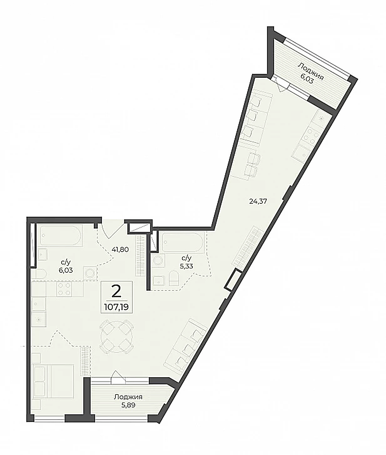 3-комнатная